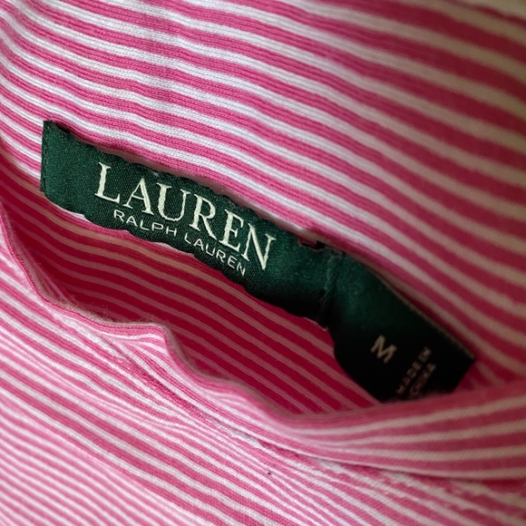 Lauren Polo Pink and White Striped Tee Shirt Dress Size Medium 🌿 - Picture 7 of 7